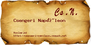 Csengeri Napóleon névjegykártya